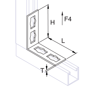 Kwikstrut Montagehoek QFFA-SS  65/110/90° (3-QFNH-SS) RVS A4 detail 2