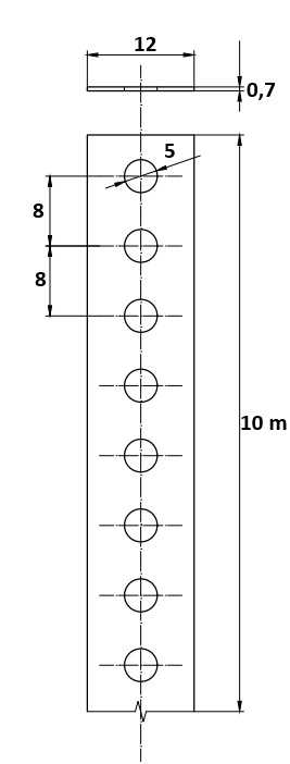 Montageband 10m 12 x Ø 5,0 x 0,7mm in cassette detail 2