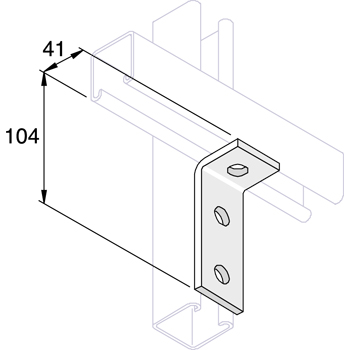 Montagehoek 41 K1326 41/104/90° HCB detail 2
