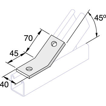Montagehoek 41 K2097 45/70/45° HCB detail 2