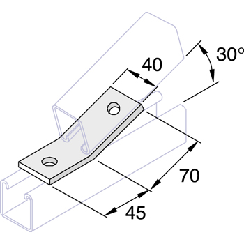 Montagehoek 41 K2101 45/70/30° HCB detail 2