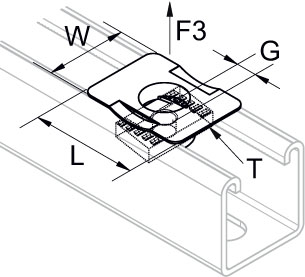 Railmoer met fixeerhulp  M6  RVS A4 detail 2
