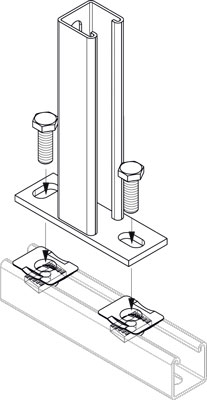 Railmoer met fixeerhulp  M6  RVS A4 detail 5