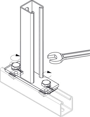 Railmoer met fixeerhulp  M6  RVS A4 detail 6